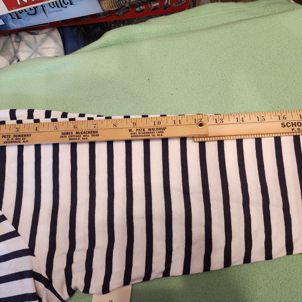 Striped Shirt with Red Crab Nautical 3 Quarter Sleeve - Picture 10 of 12